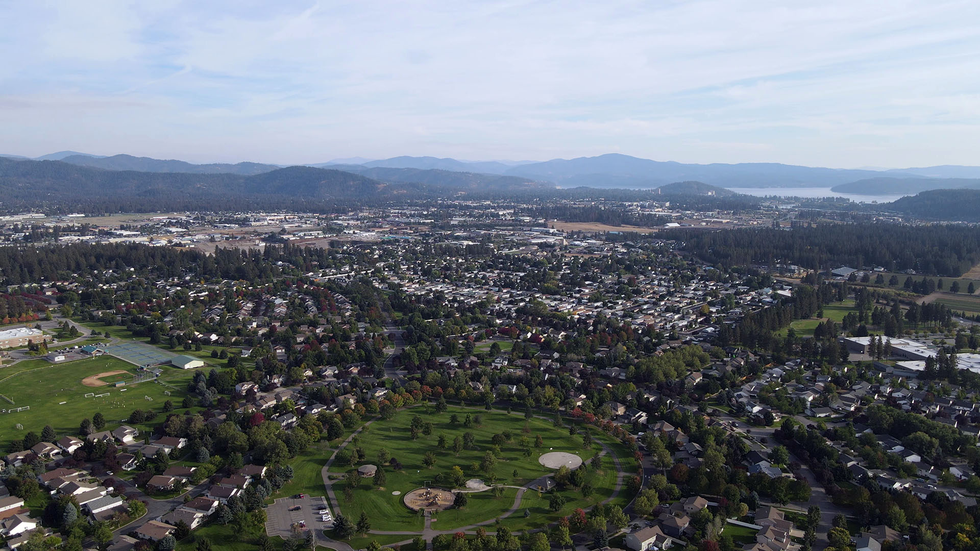 aerial view of Coeur d'Alene aerial view of Coeur d'Alene